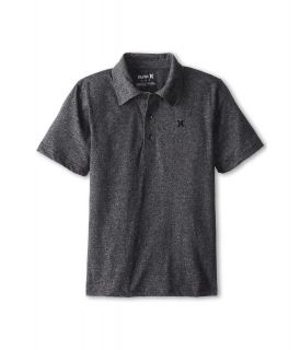 Hurley Kids Dialed Triblend Polo Boys Short Sleeve Pullover (Black)