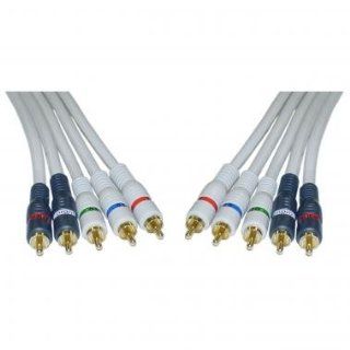 PcConnectTM High Quality Component Video + Audio RCA Cable, 25feet, 3 RCA (RGB) + 2 RCA (Lefeet/Right) Male: Electronics