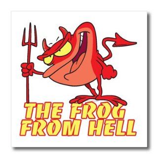 ht_103969_1 Dooni Designs Random Toons   Devil Frog Frog from Hell Cartoon   Iron on Heat Transfers   8x8 Iron on Heat Transfer for White Material: Patio, Lawn & Garden