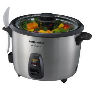 Black & Decker RC866 20 Cup Rice Cooker/Steamer, Silver: Kitchen & Dining