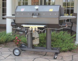 R&V Works CG40 40" Cooking Surface Portable Cajun Grill w/ Removable Shelves: Deep Fryers: Kitchen & Dining