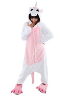 Triline Kigurumi Animal Sleepsuit Pajamas Costume Cosplay Unicorn Onesie Pink Size S: Adult Sized Costumes: Clothing