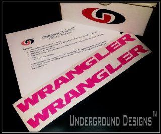 WRANGLER JK JKU Jeep Fender Decals 2007 2014 Sticker Kit SEXY HOT PINK by Underground Designs: Automotive