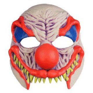 zzdisc   Scary Clown Half Mask   Blacklight   Classic Adult Halloween Costume Accessory: Toys & Games