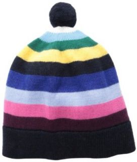 Brooks Brothers Girls 7 16 Striped Merino Hat, Marshmallow, Medium/Large: Cold Weather Hats: Clothing
