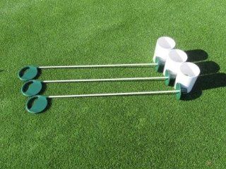 Deluxe Putting Green Accessory Kit   3 Plastic 6 Inch PGA Cups & 3 Pin Markers with EP Markers : Golf Pin Flags : Sports & Outdoors