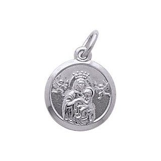 Rembrandt Charms Madonna and Child Charm, Sterling Silver Bead Charms Jewelry