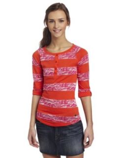 Southpole Juniors Light Weight Lace Fabric Henley Tee with Roll Up Sleeves, Mandarin, Small at  Womens Clothing store: Fashion T Shirts