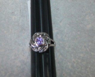 R.S. Coventant 675 CZ Purple Swirl Silver Ring Size 6: Everything Else