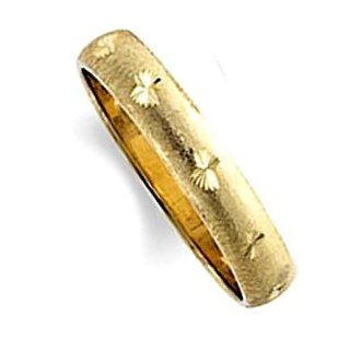 SR16 886 Classic Designers Engraved Gold Wedding Ring Standard Fit: Jewelry Products: Jewelry