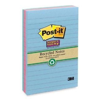 3M Commercial Office Supply Div. Super Sticky Pads, Lined, 4"X6", 90 Sh/Pd, 3: Everything Else
