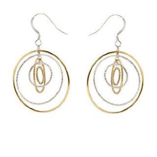 Two Tone Ring Earrings: Jewelry