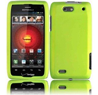Neon Green Hard Case Cover for Motorola Droid 4 XT894 Cell Phones & Accessories