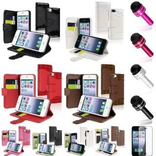 XMAS SALE!!! Hot new 2014 model Credit Card Wallet Leather Case Flip Stand+Protector+Pen for iPhone 5 5th GenCHOOSE COLOR: Cell Phones & Accessories