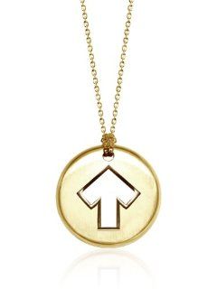 Alex Woo Open Arrow 14kt Yellow Gold Pendant Necklace: Jewelry