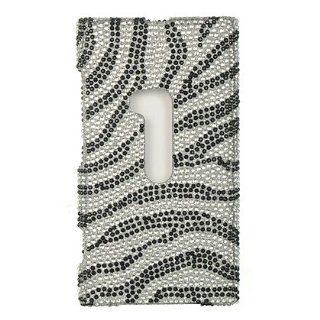 Dream Wireless Full Diamond Protective Case for Nokia Lumia 920   Retail Packaging   Silver Zebra: Cell Phones & Accessories