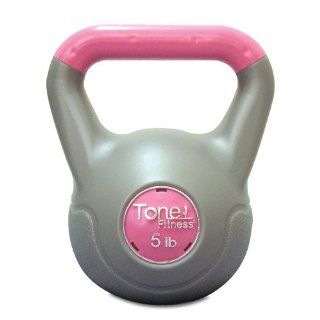 Tone Fitness 5  Pounds Cement Filled Kettlebell : Kettlebell Weights : Sports & Outdoors