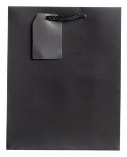 Jillson Roberts Medium Gift Bag, Black Matte, 6 Count (MT921) : Gift Wrap Bags : Office Products