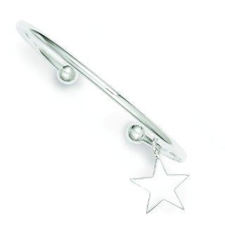 Sterling Silver Star Bangle Bracelet Jewelry