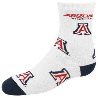 NCAA Arizona Wildcats White Preschool 6 8 (903) Team Logo Socks : Sports Fan Apparel : Sports & Outdoors