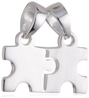 VINANI brand Germany 925 Sterling Silver Women Pendant 2 Puzzle Parts separable matte/shiny APT EZ: Jewelry