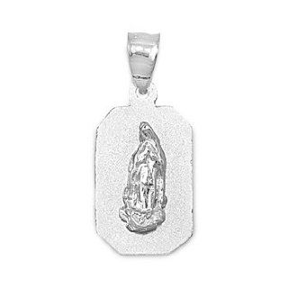 925 Sterling Silver Virgin Mary Pendant & Necklace Set   Comes with Free Sterling Silver Italian Chain: Jewelry