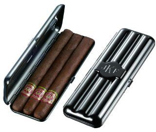 New   Volker Triple Gunmetal Cigar Case   VCASE905   Household Vacuum Bags Handheld