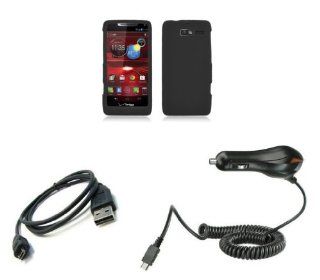 Motorola Droid Razr M XT907 (Verizon) Premium Combo Pack   Black Silicone Gel Cover + Atom LED Keychain Light + Micro USB Data Cable + Car Charger: Cell Phones & Accessories