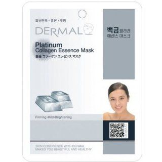 Dermal Korea Collagen Essence Full Face Facial Mask Sheet   Platinum (10 Pack) : Beauty