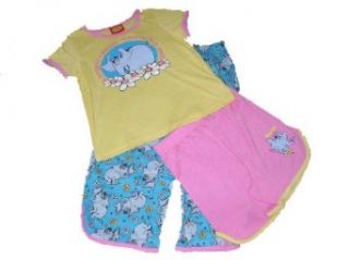 Dr. Seuss Horton Hears A Who Toddler Girl's 3 Piece Pajama Set (4T): Clothing