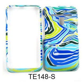 LG Revolution VS910 Blue/Green Zebra Print Hard Case,Cover,Faceplate,SnapOn,Protector: Cell Phones & Accessories