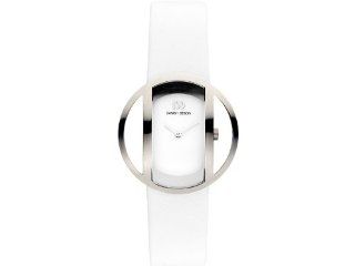 Danish Design Iv12q933 Titanium Case White Leather Band And Dial Women's Watch: Watches