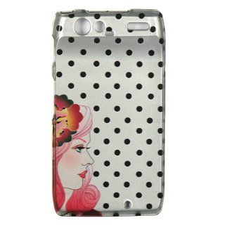 Motorola Droid RAZR / XT912 Protector Case Phone Cover   Polka Dots with Girl: Cell Phones & Accessories