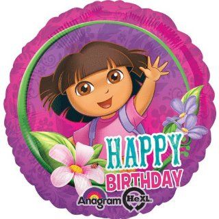 Dora the Explorer Purple Happy Birthday 17" Mylar Foil Balloon  Party: Kitchen & Dining