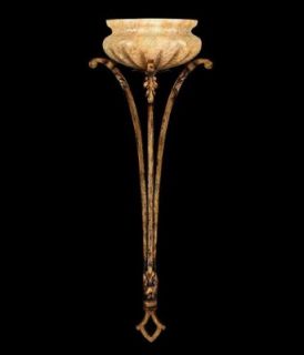 Fine Art Lamps 411850, Staunton Torchiere Glass Wall Sconce Lighting, 1 Light, 60 Total Watts, Caffe    