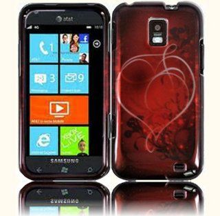 Black Red Heart Hard Cover Case for Samsung Focus S SGH I937: Cell Phones & Accessories
