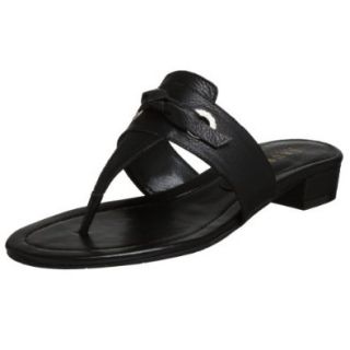 Lauren Ralph Lauren Women's Blanca Low Heel Thong, Black, 5 M: Sandals: Shoes