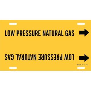 Brady 4241 G Brady Strap On Pipe Marker, B 915, Black On Yellow Printed Plastic Sheet, Legend "Low Pressure Natural Gas": Industrial Pipe Markers: Industrial & Scientific
