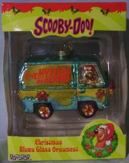 Scooby Doo! Christmas Blown Glass Mystery Machine Ornament featuring Scooby and Shaggy : Decorative Hanging Ornaments : Everything Else