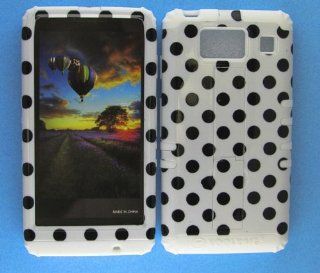 For Motorola Droid RAZR MAXX HD XT926 Hard White Skin+Black Dots Snap Case Cover Cell Phones & Accessories