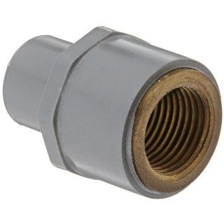GF Piping Systems CPVC to Brass Transition Pipe Fitting, Adapter, Schedule 80, Gray, 1/2" NPT Female x SPG: Industrial & Scientific