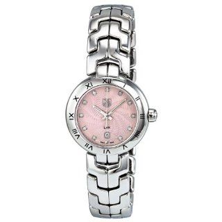Tag Heuer Link Diamond Pink Guilloche Steel Ladies Watch WAT1415.BA0954 Tag Heuer Watches