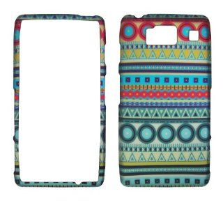 2D Blue Red Circle Tribal Motorola Droid Razr HD XT926 Verizon Case Snap on Case Cover Hard Shell Protector Cover Phone Hard Case: Cell Phones & Accessories