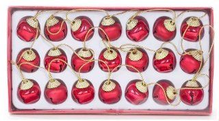 Metal Red Matte and Shiny Jingle Bell Christmas Garland   Christmas Ornaments