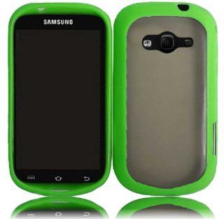 For Samsung Galaxy Reverb M950 PC+TPU Cover Case Neon Green/Clear: Cell Phones & Accessories