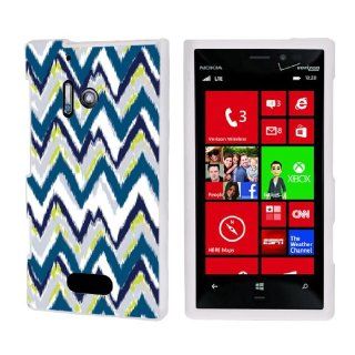 Nokia Lumia 928 White Protective Case   Navy Tribal By SkinGuardz Cell Phones & Accessories