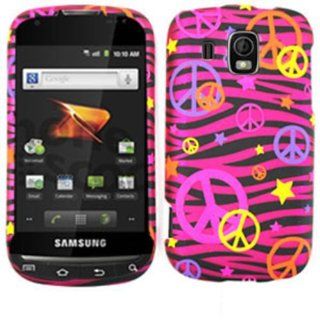 For Samsung Transform Ultra M930 Case Cover   Peace Signs Pink Zebra Stars Rubberized Pink Yellow Orange Purple TE322 S: Cell Phones & Accessories