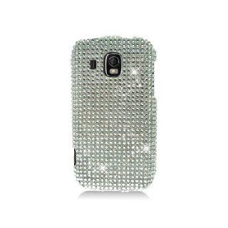Samsung Transform Ultra M930 SPH M930 Bling Gem Jeweled Jewel Crystal Diamond Silver Cover Case: Cell Phones & Accessories