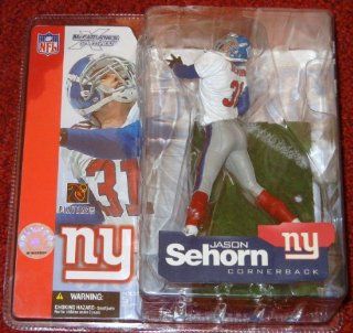 McFarlane Toys NFL Sports Picks Series 4 Action Figure Jason Sehorn (New York Giants) White Jersey: Toys & Games