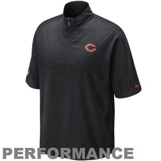 Nike Chicago Bears Hot Short Sleeve Coaches Sideline Pullover Jacket   Black : Sports Fan Outerwear Jackets : Sports & Outdoors